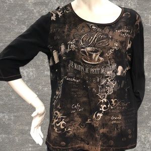 Blue Canyon Woman Coffee Cafe Club top